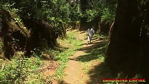 sexy indian teen girl intensely fucks friend while licking armpit