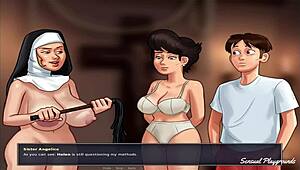 Summertime Saga: Sister Angelica's Sinful Garage Punishment