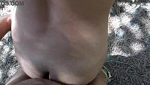 Young man has sex with his stepmother and gets a facial in public.