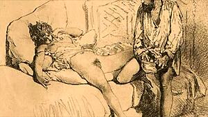 check out this vintage erotic illustration from classic anime art 😍