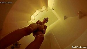 Brett Rossi Enjoys Relaxing Shower Session.