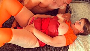 Granny Velma's Double Dildo Mystery Ends in Cum