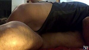 I blindfolded my French amateur in satin lingerie, stockings, and heels, spanking her pussy during doggystyle fucking with dirty talk.