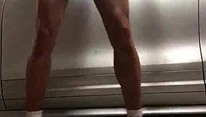 Gay Spying in Gym Garage