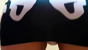 Aurora Estelar rocks long video in sexy calaverita dress for solo fun