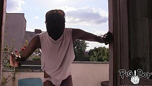 Nasty creampie session with pigboy and black freak. Rough fucking leads to gaping.