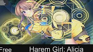 Harem girl Alicia explores her anime world