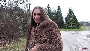 german scout doing anal casting sex with freckled maid cora love! 😘