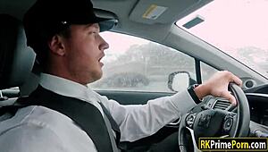 Watch the teen lick her pretty stepsister's pussy