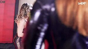 Hot lesbian scene with moans of pleasure
