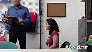 Shoplifter Teen 18+ Satisfies Officers Prick