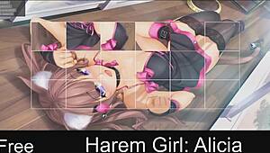 Harem girl Alicia explores her anime world