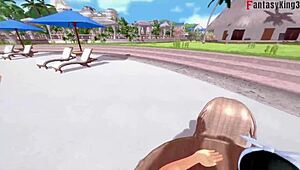 Yor forger bikini pool sex in free pov fantasy