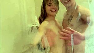 Megan Marx gets messy shower sex with rimjob