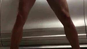 Gay Spying in Gym Garage