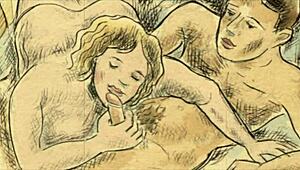 vintage hentai illustration turns erotic