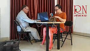 monday office vibes with employee teasing sans panties