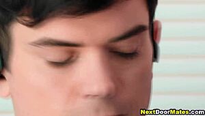 Imagine a gay pornstar seducing a straight guy for his first rimjob and bareback assfucking session.