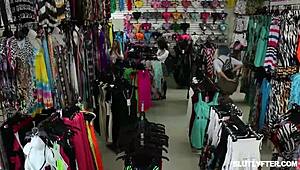 hey, alexia anders got caught stealing dressed as a guy by security officer!
