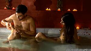 Asian milf massages then fucks