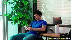 Imagine a gay pornstar seducing a straight guy for his first rimjob and bareback assfucking session.