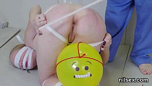 unusual girl brought to butt hole madhouse for awkward treatment