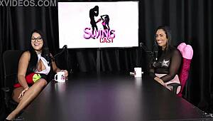 Karen Bessa in sheer red takes anal in wild beach gangbang with Brazilian swingers