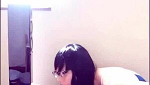 Shemale Gets Freaky With Plastic Cock