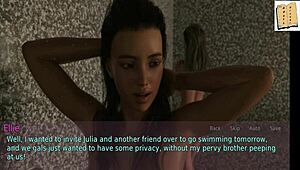 wife and stepmother share teen in cartoon style