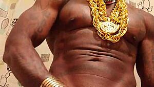 hallelujah johnson’s big black hairy cock gets worshipped hard