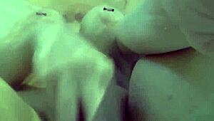 Sexy blonde pornstar nadia masturbates in bath with rubber duckies