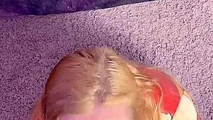 Captain Marvel bounces on a huge ebony dildo in cowgirl position 😈