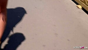 German Scout Picks Sexy PAWG Girl Sharon for Rough Casting Fuck with Eye-Rolling Orgasm