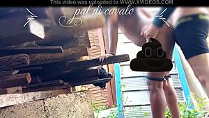 i fucked my friend's tasty girlfriend in the backyard on his anniversary