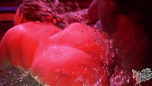 kinky katie bbw hotwife takes bbc in hot tub