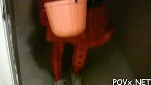 Youthful 18+ Tits POV Rough Blowjob