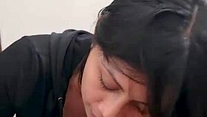 skinny tiny titted brunette haven rae gets oily massage and big cock