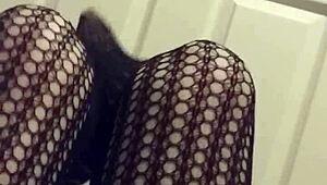 exploring stockings in a casual fetish video