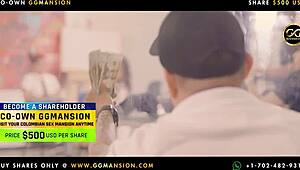 Brunette beauty at ggmansion indulges in kinky toe-sucking fetish play.