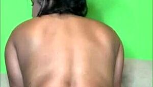 Hot latina curvy bisexual amateur with glasses reaches orgasm using favorite toys