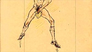 vintage erotic illustration from antique cartoon hentai