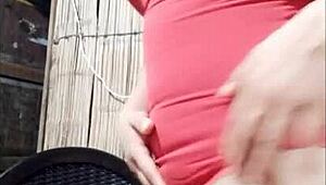 Sexy chubby sends porn to stepbrother, seduces him for dirty sex at her house.