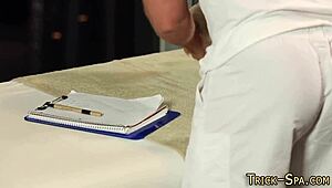 Tattooed Slut Gets Massaged and Fucked Hard by Horny Old Guy