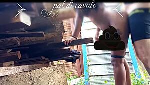 i fucked my friend's tasty girlfriend in the backyard on his anniversary