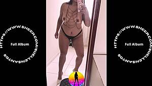 After Fitness Training, Brunette Model Masturbates Her Big Ass And Pussy