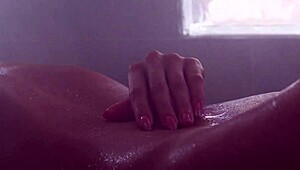 sexy nude blonde dancing in sauna at night club