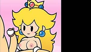 Feel The Thrill In Paper Peach Handjob Animation