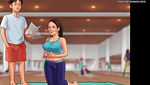 Pornstar Poosoo performs in a cumming scene.