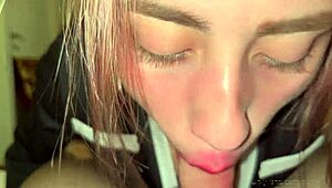 Wow, watch this beautiful pornstar choke and spit during rough deepthroat cumshot in mouth!