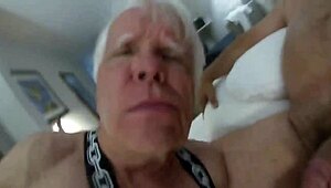 a polio amputee grandpa sucks cock in this gay oral preview